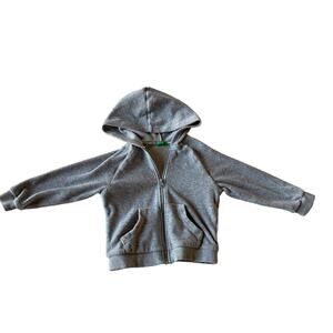 United Colors Of Benetton Fleece Velour Hoodie Jacket Toddler Girls 2Y‎